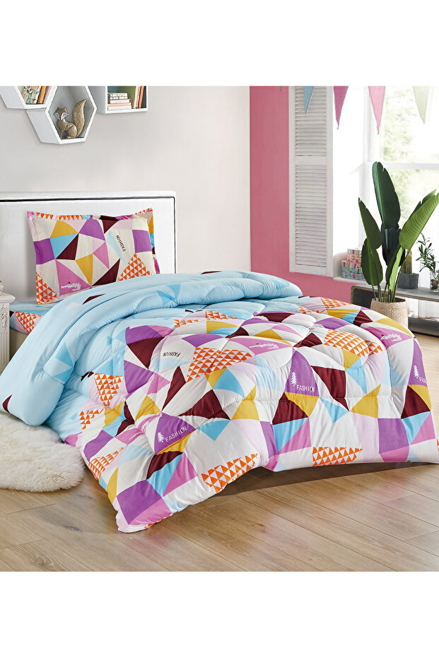 3 Piece Single Crib Bedding Set, Lightweight Comforter, Suitable for All Seasons