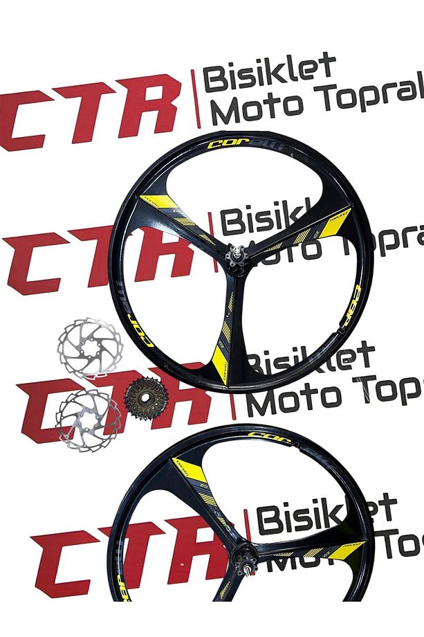 BİSİKLET ÖN ARKA ÇELİK CANT (KEMİK JANT) + 2ADET DİSK + ARKA DİŞLİ - 1