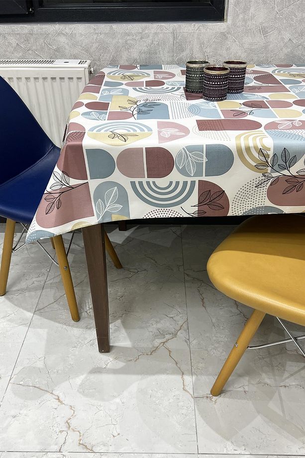 Pvc Elyaf Tabanlı Silinebilir Muşamba Masa Örtüsü_1239 - 3