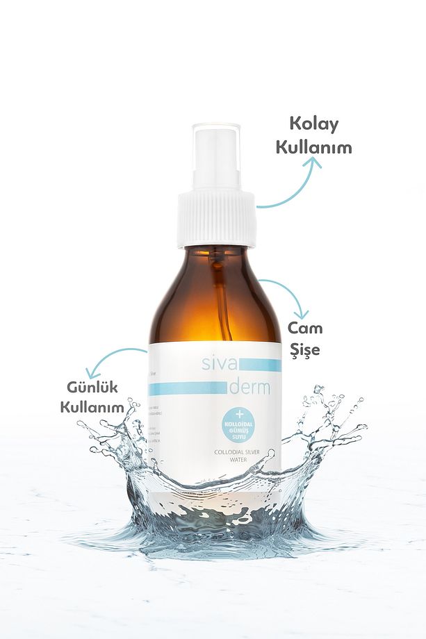 Sivaderm 2'li Set Kolloidal Gümüş Suyu 1 Lt, Kollaidal Gümüş Suyu Sprey 100 Ml - 4