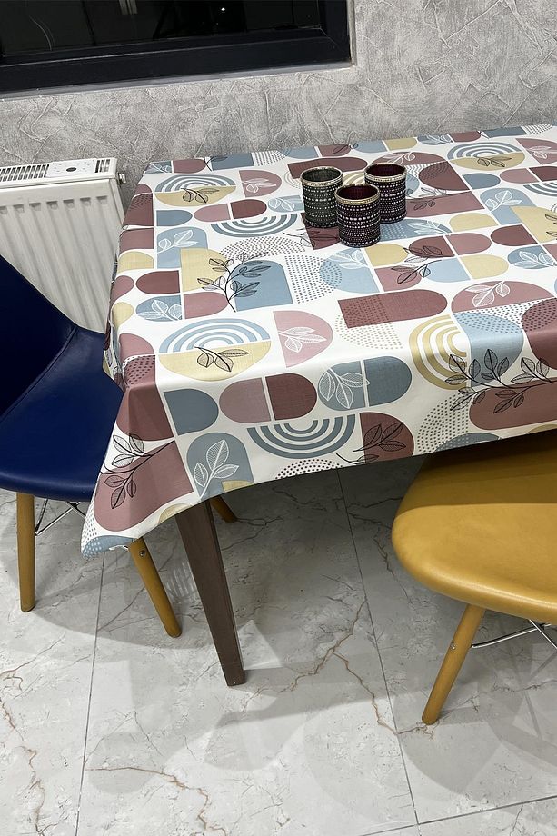 Pvc Elyaf Tabanlı Silinebilir Muşamba Masa Örtüsü_1239 - 5