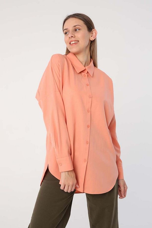 Somon01-Oversize Basic Gömlek - 1