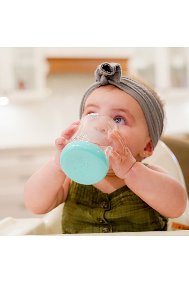 كوب بلاستيكي على شكل دب فيروزي - 2