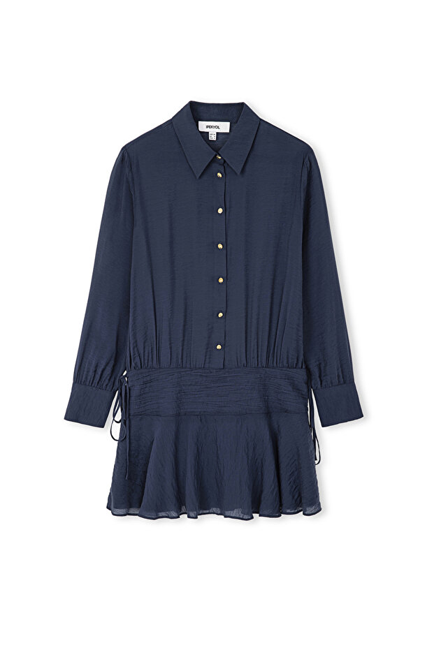 Volanlı mini elbise - 3