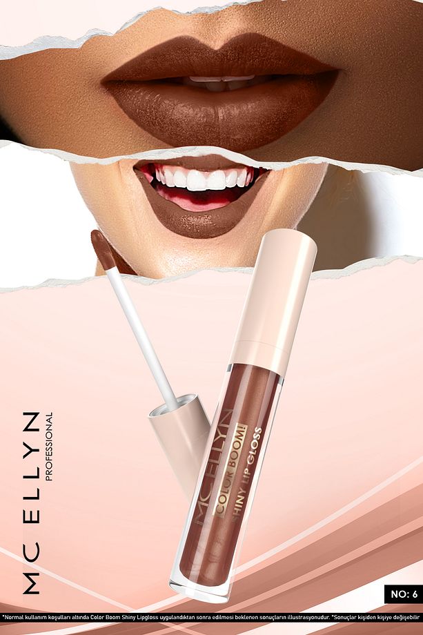 MC ELLYN COLOR BOOM! SHINY LIP GLOSS NO:6 - 2