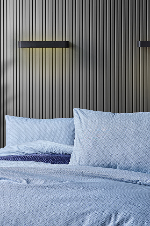 طقم غطاء لحاف Pure Touch باللون الأزرق - 4