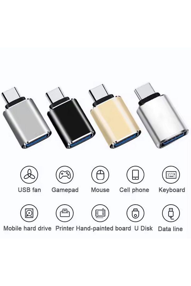 Type C USB 3.1 to USB 3.0 Dönüştürücü OTG Çevirici Adaptör Metal MacBook, Type-C Dönüştürücü Bellek - 2