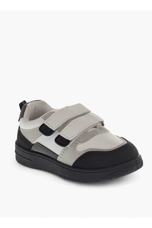 Panelled Sneakers with Hook and Loop Closure - 2