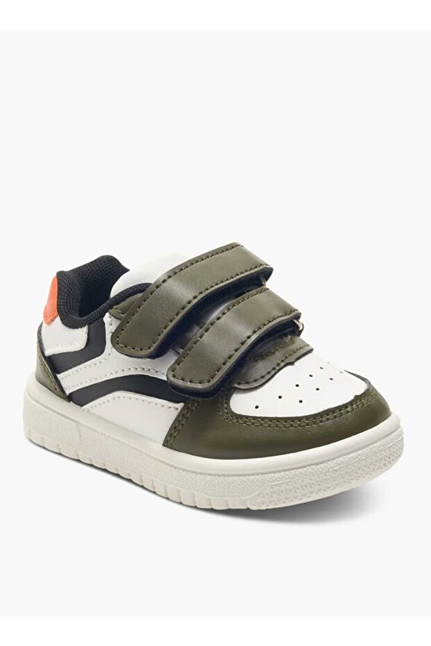 Panelled Sneakers with Hook and Loop Closure - 2