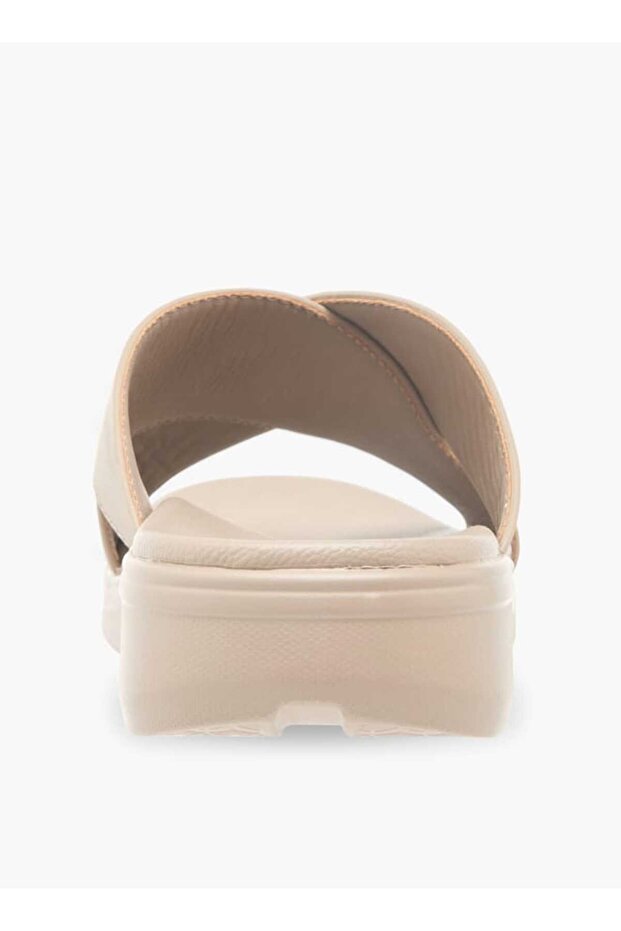 LBL by Shoexpress Textured Slip-On Cross Strap Sandals - 4