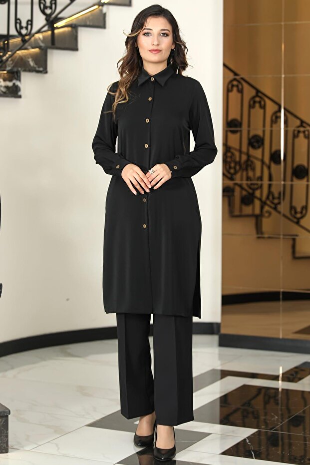 Asrın Tesettür Tunik Siyah - 1