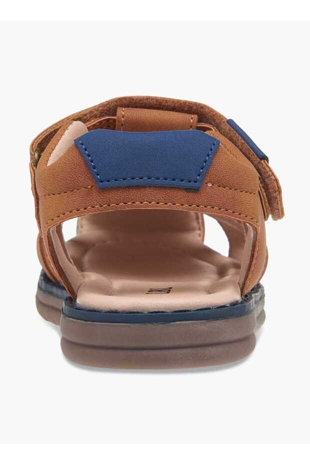 Strappy Sandals with Hook and Loop Closure - 4