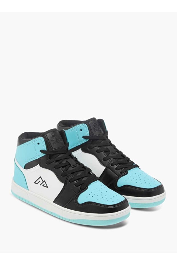 Colourblock High Top Sneakers with Lace-Up Closure