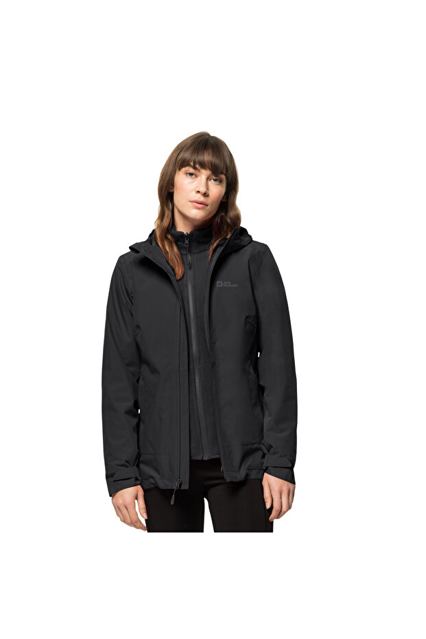 Moonrise 3in1 Kadın Siyah Outdoor Ceketi KADIN OUTDOOR CEKETİ - 3