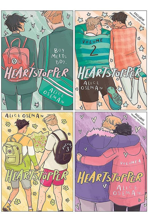 İngilizce: Heartstopper Series Volume 1-4 Book Collection Set By Alice Oseman Netflıx Series - 1