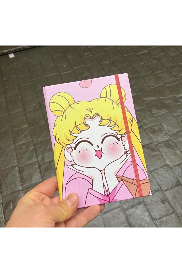 Anime Japanese Sailor Moon Pink Unlined Notebook