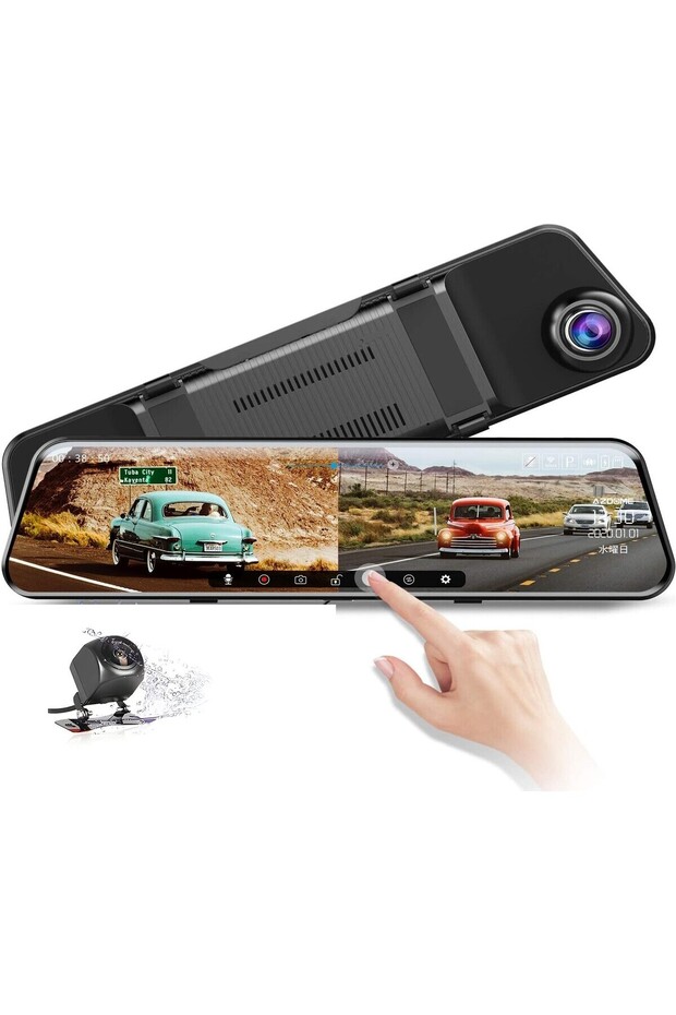 Mpıa Uyumlu Dikiz Aynası Araç Kamerası 10" Ekran Tam Ekran Full Hd 1080p Ekranlı Geri Görüş Kamerası - 3