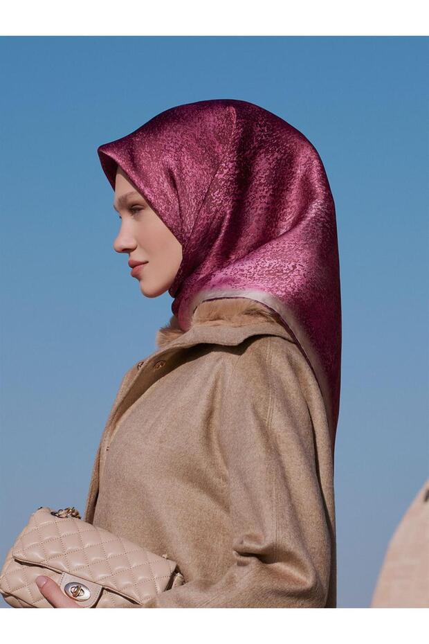 İpek Eşarp - 9022D-56 - Tivil - Monet Modeli - 1