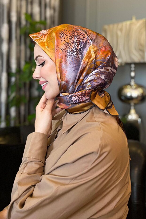 İpek Eşarp - 9041D-05 - Tivil - 2