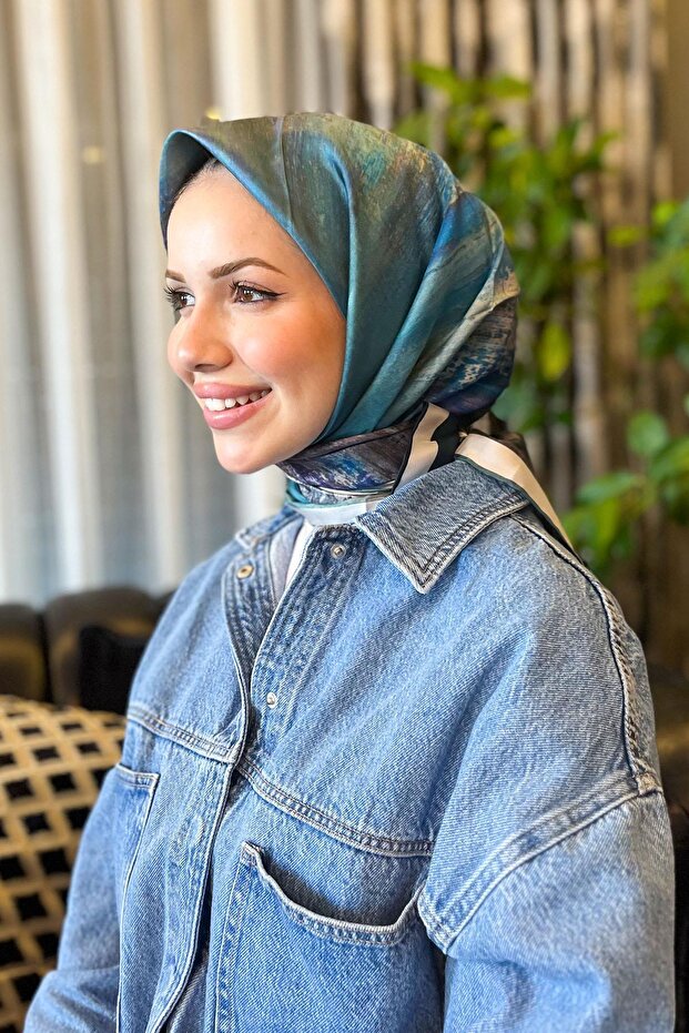 İpek Eşarp - 9012D-62 - Tivil - 2