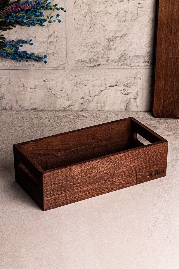 Bready - Ekmek Sepeti Kulplu Ekmeklik Sandık Kutusu 24,5 x 12 x 7cm - 5