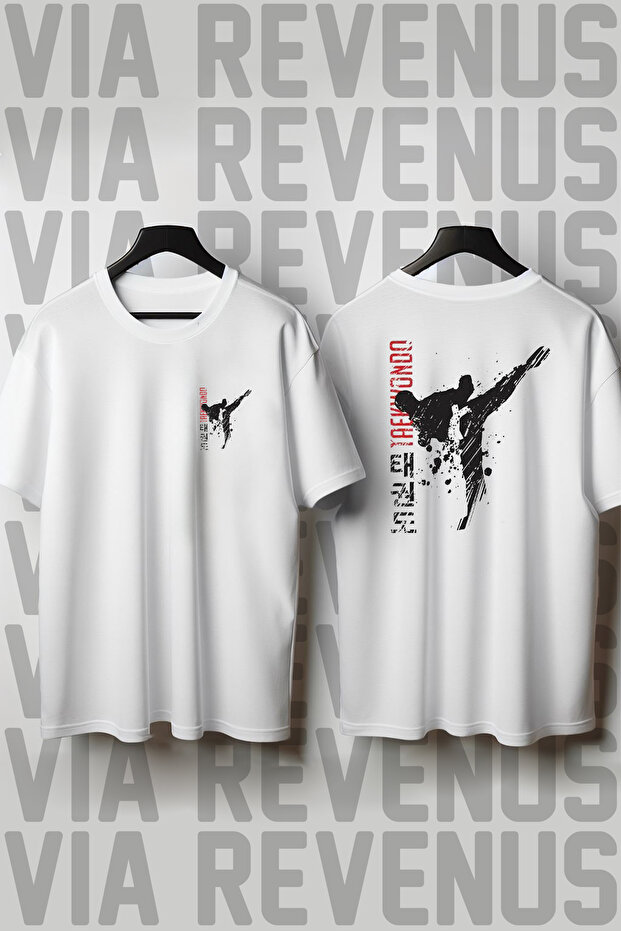 Taekwondo Front and Back Printed Wide Fit Tshirt