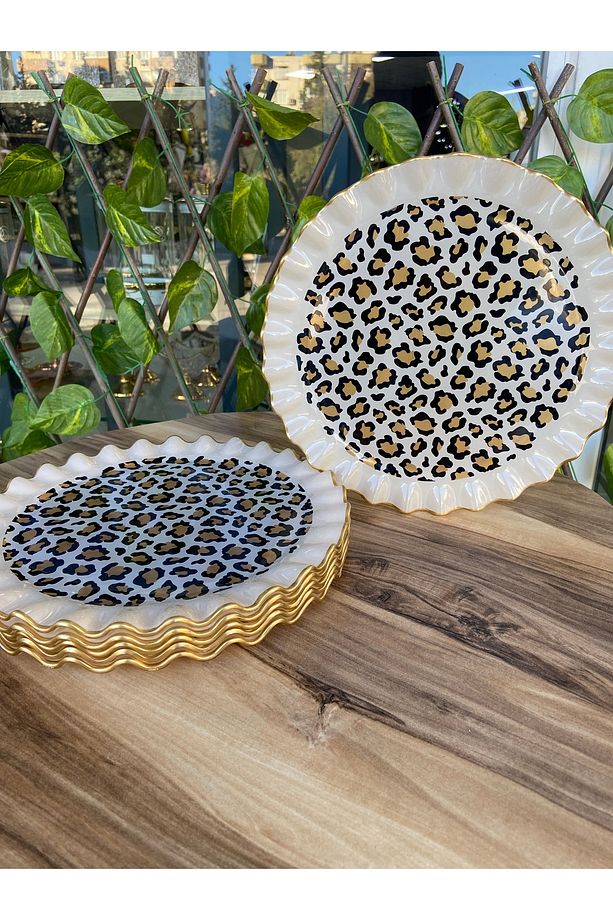 gürcüglass Leopar servis tabağı 6 prç - 2