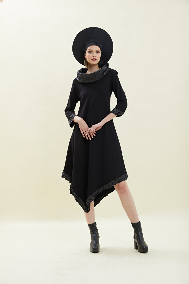 Kraş Detaylı Elbise - 1