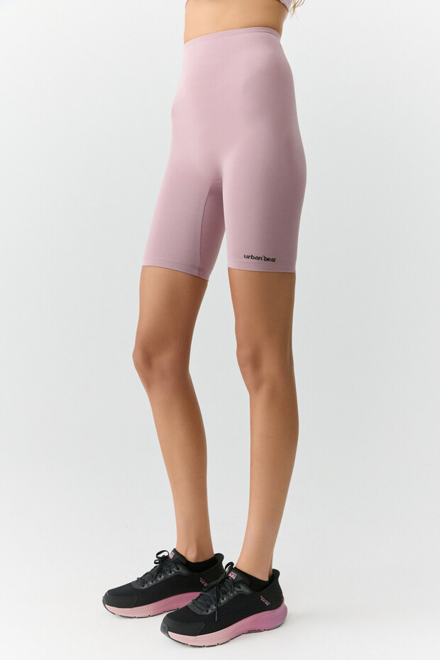 SILVANNA Kadın Midi Dar Paça Sportswear Bisikletçi Gül Kurusu Tayt - 6