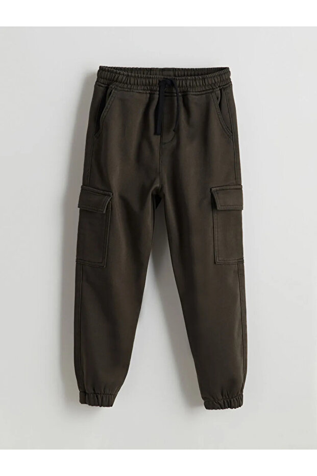 Lcw Kids Khaki Elastic Waist Boys Cargo Jogger Pants