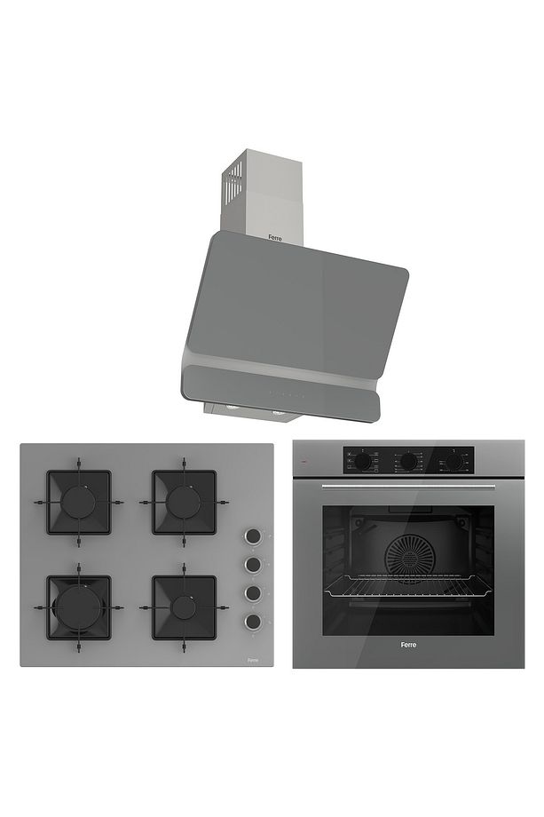 Elegant Line Plus Gri Ankastre Set ( QBL62CPR-SS208-D082 ) - 1