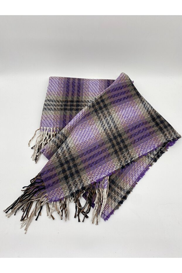 Purple Color Patterned Shawl