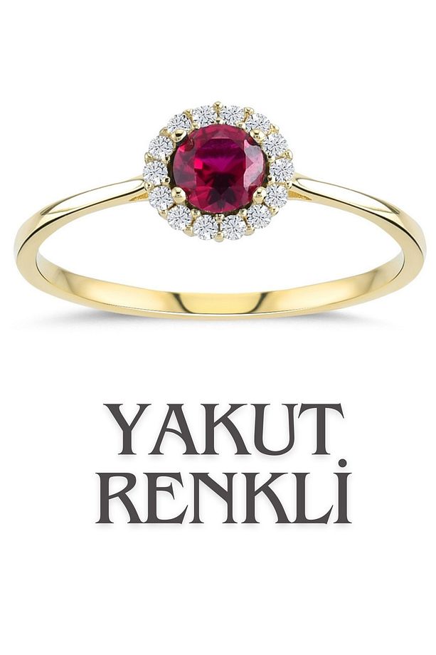 Taşlı Altın Yüzük - 1