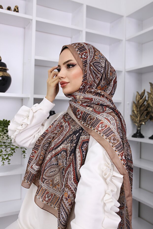 شال قطني بنمط ريترو من الحرير الناعم - 2