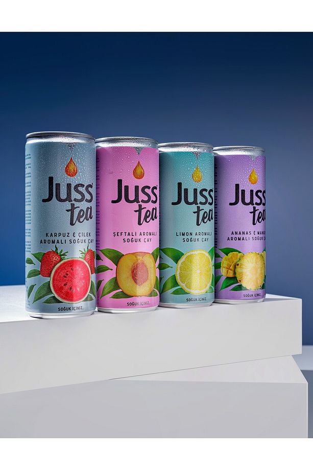 JUSSTEA Ananas Mango Aromalı Soğuk çay 250ML x24 Adet - 4