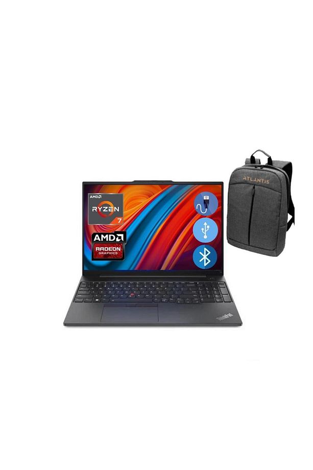 E16 Thınkpad 21jt0017tx Atl33 Ryzen7-7730u 16gb 1tb M.2 Ssd 16" Fdos Notebook Çanta - 1
