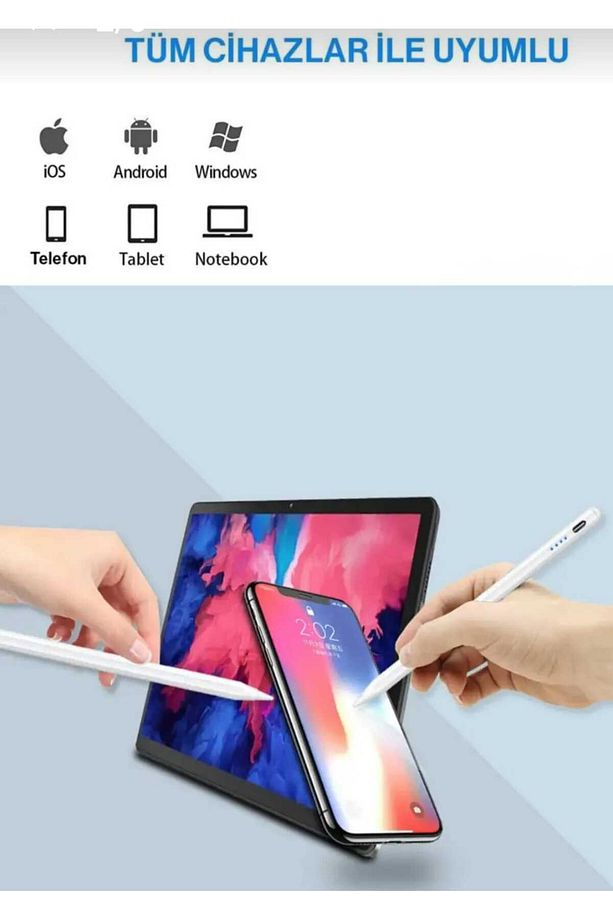 İos Android Windows Uyumlu Özellikli Tablet Telefon Ipad Kalemi Yedek Başlıklı - 3