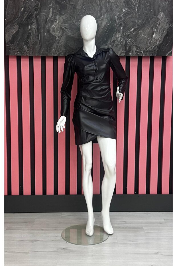 Suni Deri Elbise - 1