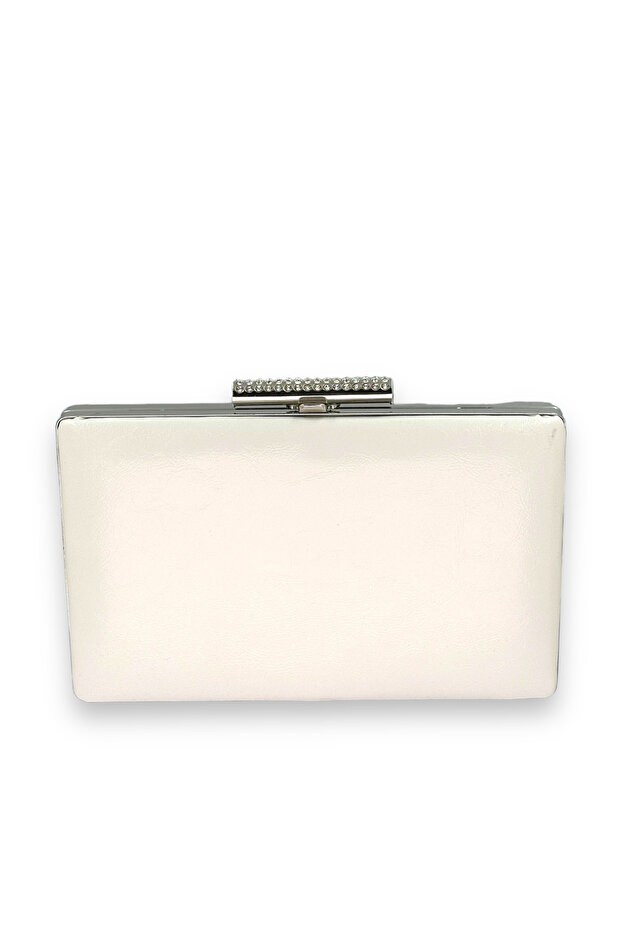 Ecru Crinkled Patent Leather Evening Dress Bag Evening Bag Wedding Engagement Henna Bag