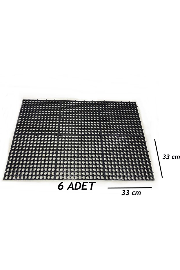 Kauçuk Paspas Altı Açık Lastik Kauçuk Petek Paspas 100 cm x 66 cm Kapı Önü dış mekan paspas 6 ADET - 4