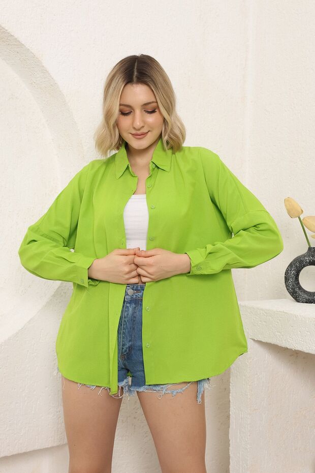 Kadın Gömlek Oversize - 4