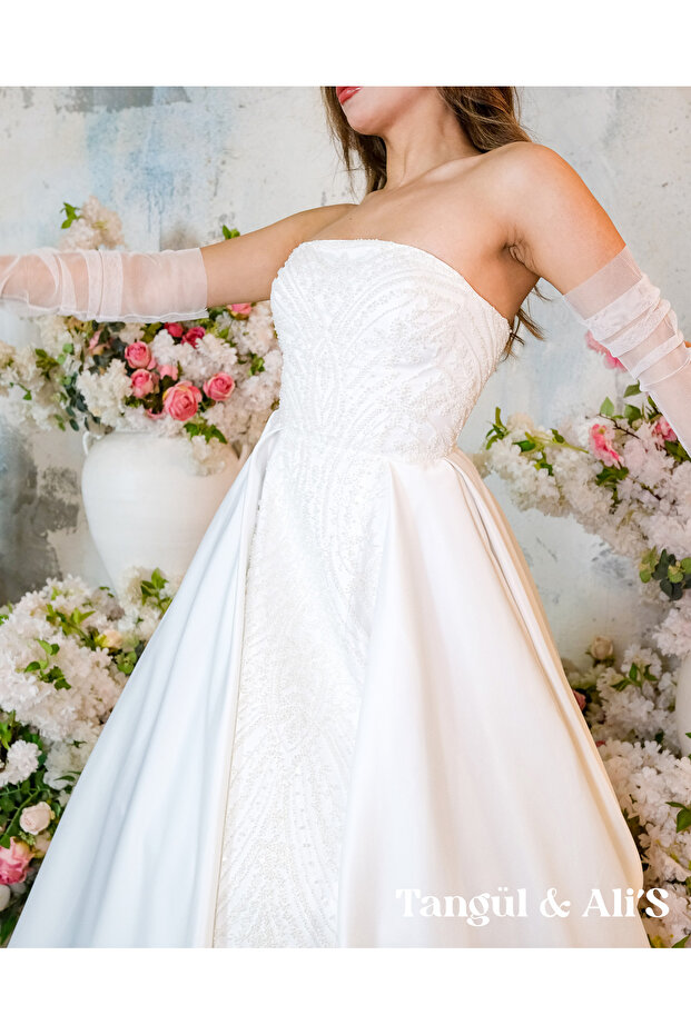 Beyaz Tül Eldiven - 1