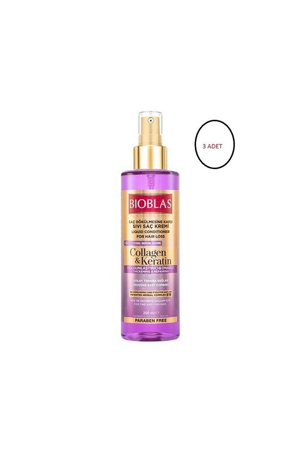 200 ml Kolajen+keratin Sıvı Saç Kremi X 3 adet - 1