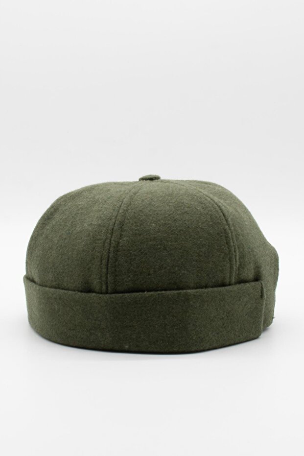 قبعة Hiphop Docker باللون الأخضر من الصوف قابلة للتعديل - 4