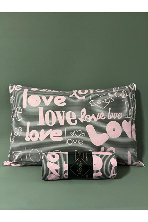 Love Patterned Elastic Sheet Set - 2