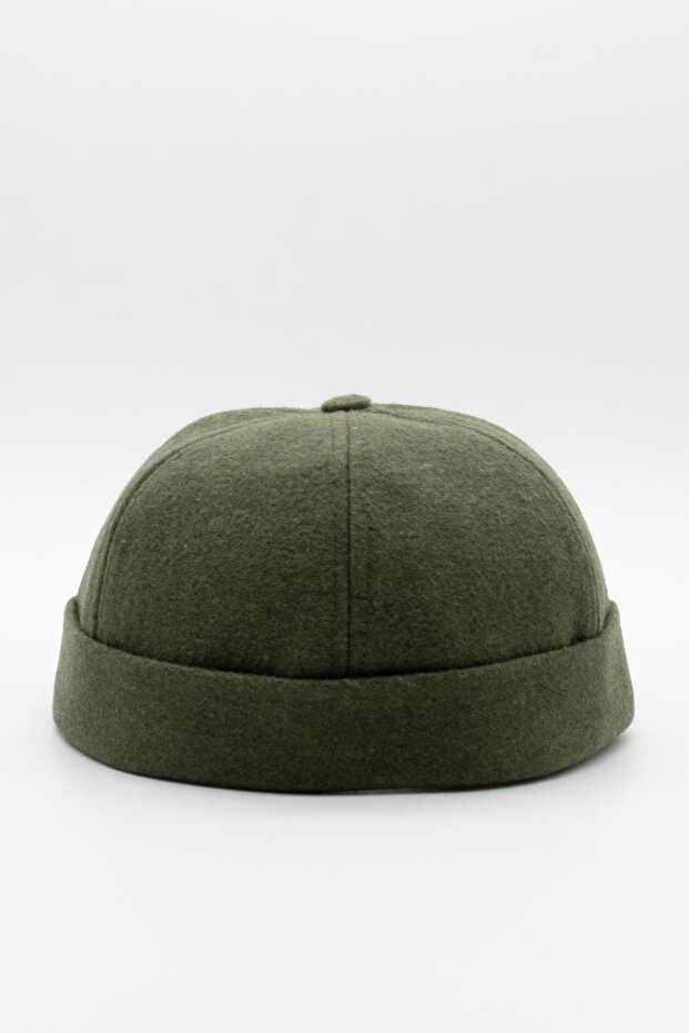 قبعة Hiphop Docker باللون الأخضر من الصوف قابلة للتعديل - 2