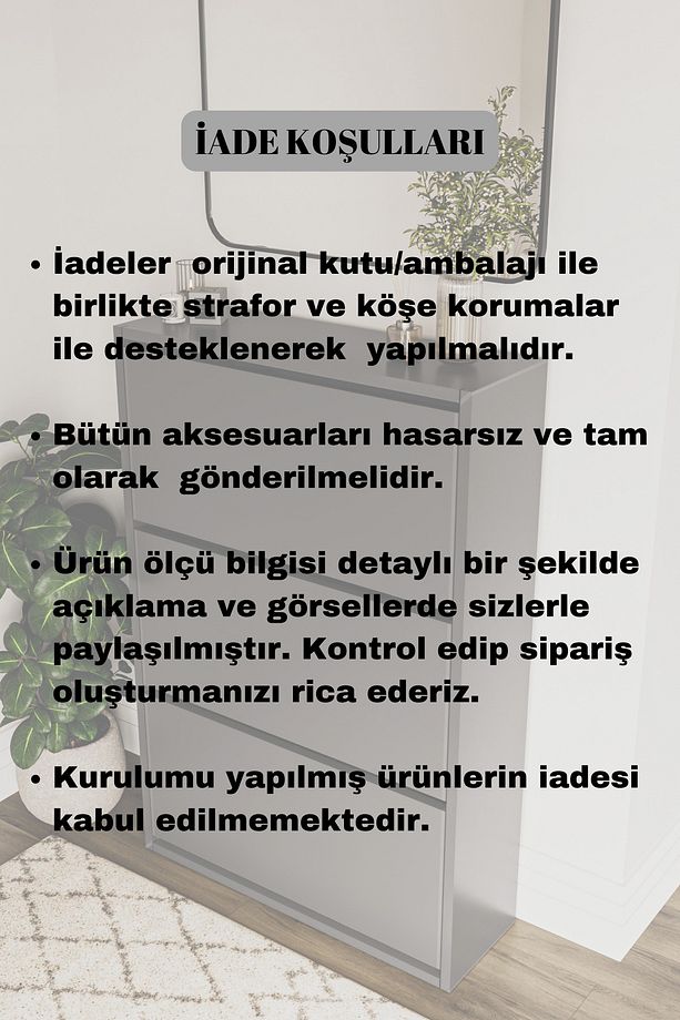 Düşer Kapak 3 Bölmeli Duvara Montajlanabilir Ayakkabılık - 6