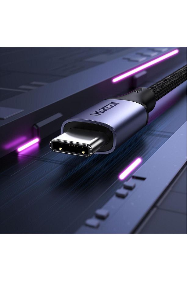 Usb-c 240w Örgülü Hızlı Şarj Kablosu, 1 Metre, Siyah - 15311 - 3