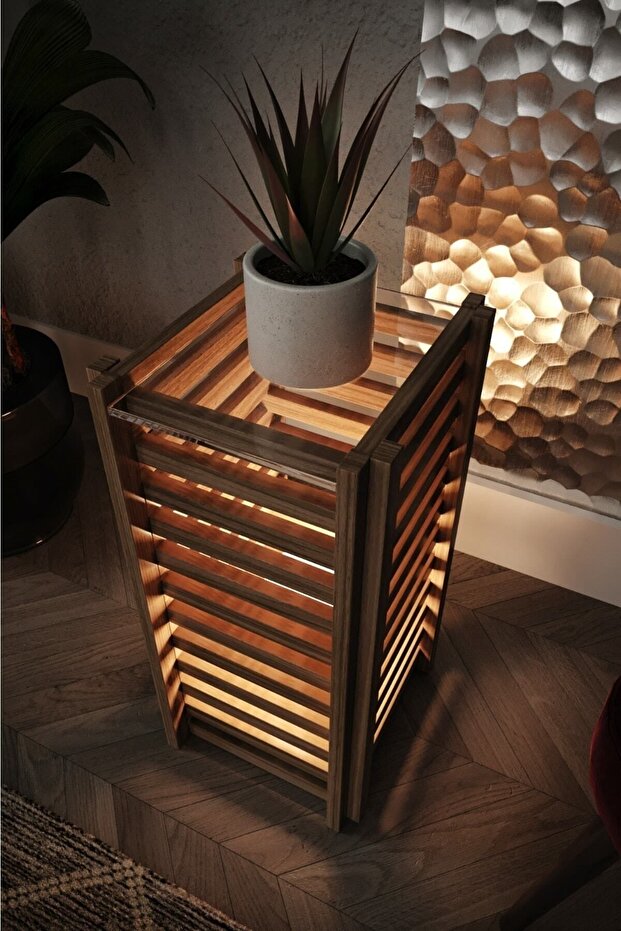 Ceviz Solis Sehpa Lambader - 3