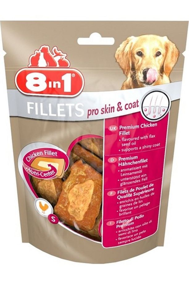 Fillets Pro Skin ve Coat Keten Tohumu Yağlı Köpek Ödülü 80Gr - 1